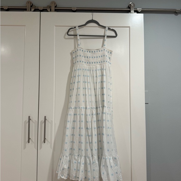 Zara Floral Embroidred Tiered Maxi Dress - Picture 2 of 5